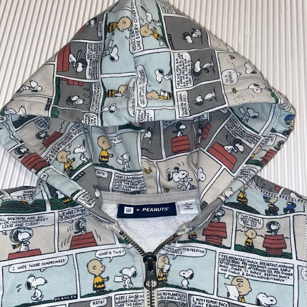 Baby Gap+Peanuts Hoodie Sweatshirt Sz 2T - Picture 3 of 8